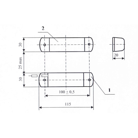 ИО 102-76 исп.00, извещатель магнитоконтактный накладной