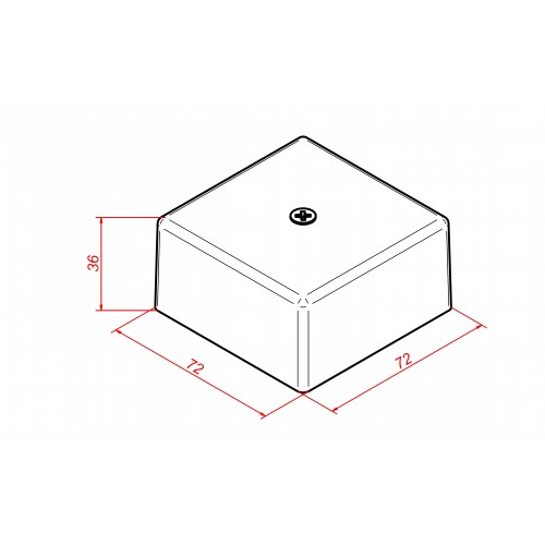 КМ-О (2к)-IP41, коробка монтажная огнестойкая, 72х72х36 мм