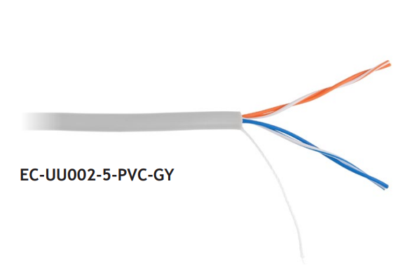 Кабель NETLAN EC-UU002-5-PVC-GY внутренний Кабель NETLAN EC-UU002-5-PVC-GY внутренний