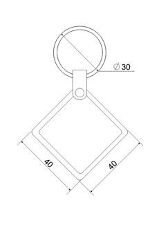 IL-07EK, брелок EM-Marine, кожаный с кольцом IL-07EK, брелок EM-Marine, кожаный с кольцом