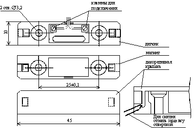 ИО 102-29 Эстет (НСТК.425119.015), извещатель магнитоконтактный накладной
