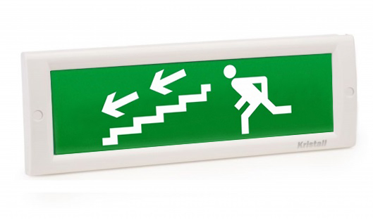 Кристалл-12 - Человек вниз по лестнице влево, световое табло