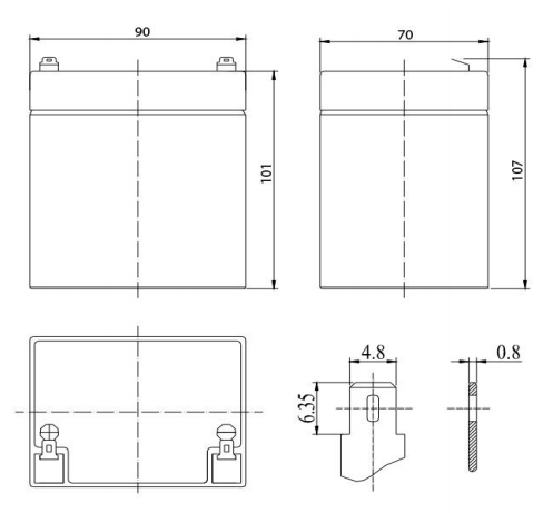 Аккумулятор DELTA DTM 1205