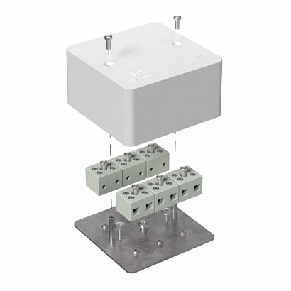 Коробка огнестойкая 40-0460-FR6.0-12 Е15-Е120 85х85х45 для кабель-канала (Промрукав), 40-0460-FR6.0-12
