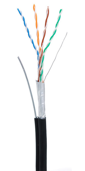 Кабель NETLAN EC-UF004-5E-PE-SW-BK внешний с тросом Кабель NETLAN EC-UF004-5E-PE-SW-BK внешний с тросом