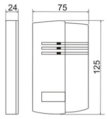 Matrix-VIII (мод. N RF) (Matrix-IV (мод. RF)), считыватель радиобрелков (светлый) Matrix-VIII (мод. N RF) (Matrix-IV (мод. RF)), считыватель радиобрелков (светлый)