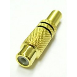 RCA разъём гнездо, металл, GOLD с пружиной VA373/377