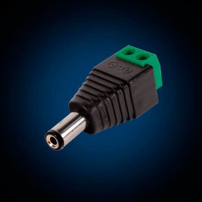 Разъем питания штекер 2.1х5.5х10мм с клеммной колодкой Adapter-HF, 2 пина