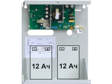 Скат-1200 (СКАТ ИБП-12/5-2х7), ИБП,12 В/5А 