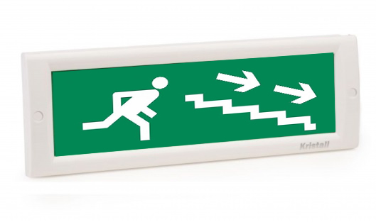 Кристалл-12 - Человек вниз по лестнице вправо, световое табло