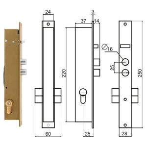 Замок Полис 19Б  электромеханический сблокировкой Замок Полис 19Б  электромеханический сблокировкой