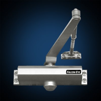 FE-B4W (серебро), доводчик на дверь весом 65-85 кг