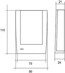 Z-2 (мод. MF-I), считыватель Mifare, темный Z-2 (мод. MF-I), считыватель Mifare, темный