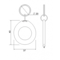 IL-08MBTr (BW), брелок Mifare 1К, белый+синий цвет, с кольцом IL-08MBTr (BW), брелок Mifare 1К, белый+синий цвет, с кольцом