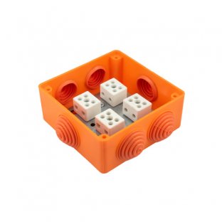 Коробка огнестойкая 40-0460-FR6.0-4-4-Р Е15-Е60 85х85х45мм для кабель-канала (Промрукав), 40-0460-FR6.0-4-4-Р