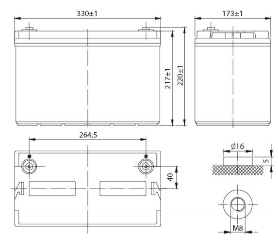Аккумулятор SF 12100