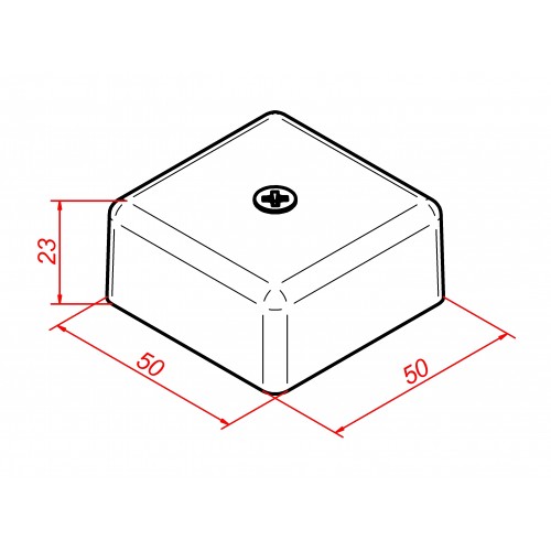 КМ-О (4к)-IP41-m, коробка монтажная огнестойкая, 50х50х23 мм