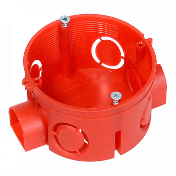 Коробка 68х42 установочная 80-0500С безгалогенная (HF) с саморезами (224шт/кор) Промрукав