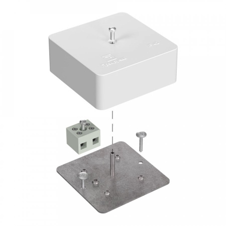 Коробка огнестойкая 40-0450-FR6.0-2 Е15-Е120 75х75х30мм для кабель-канала (Промрукав), 40-0450-FR6.0-2