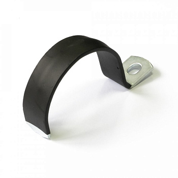 Скоба металлическая однолапковая с полимерным покрытием СМО-П d38-40 мм (50шт/300шт уп/кор) Промрукав