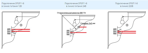 ОПОП 1-8 12В «Порошок. Уходи», световое табло