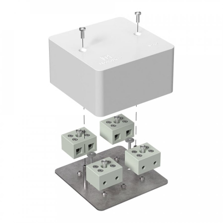 Коробка огнестойкая 40-0460-FR10.0-8 Е15-Е120 85х85х45мм для кабель-канала (Промрукав), 40-0460-FR10.0-8