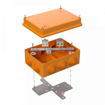 Коробка огнестойкая 40-0310-FR6.0-4 Е15-Е120 150х110х70 для открытой проводки (Промрукав), 40-0310-FR6.0-4