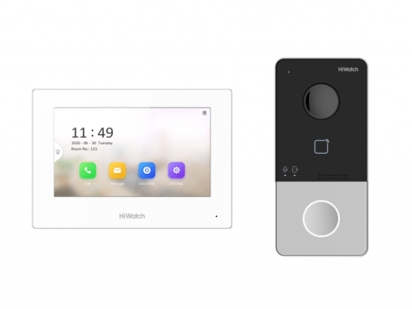DS-D100IKWF(B) - Комплект IP видеодомофона (вызывная панель + монитор) HiWatch DS-D100IKWF(B) - Комплект IP видеодомофона (вызывная панель + монитор) HiWatch