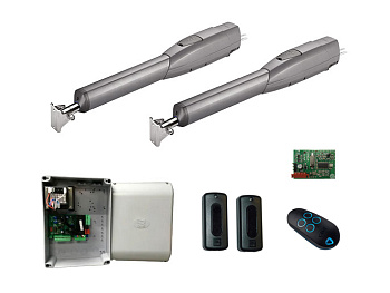 ATS30RC KIT, Комплект автоматики для распашных ворот на основе привода ATS30AGM (арт. 8K01MP-038) ((блок управления ZF1N, радиоуправление с динамическим кодом, фотоэлементы)