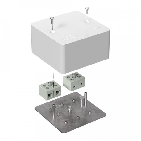 Коробка огнестойкая 40-0460-FR10.0-4 Е15-Е120 85х85х45мм для кабель-канала (Промрукав), 40-0460-FR10.0-4