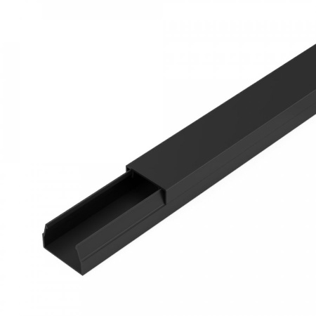 Кабель-канал 15х10 черный 2-й замок в п/э (144м/уп) (Промрукав), PR03.0209