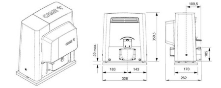 801MS-0080, привод 230В для откатных ворот BKS12AGS