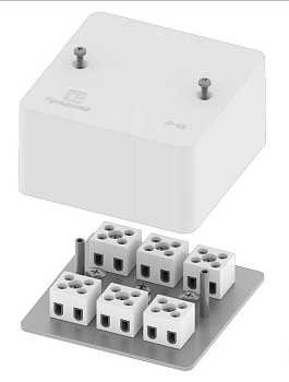 Коробка огнестойкая 40-0460-FR2.5-6 Е15-Е120 85х85х45мм для кабель-канала (Промрукав), 40-0460-FR2.5-6