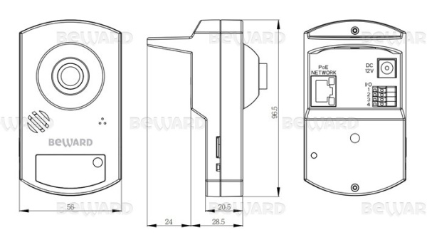 BD46C (2.8mm), IP видеокамера