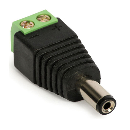 Разъем питания штекер 2.1х5.5х10мм с клеммной колодкой REXANT (14-0314)