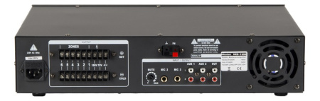 MZ-120, USB-проигрыватель-тюнер-усилитель 120 Вт, 3 микр./2 лин. входа, 6 зон, ИК-пульт ДУ