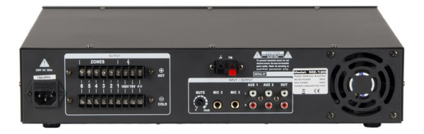 MZ-120, USB-проигрыватель-тюнер-усилитель 120 Вт, 3 микр./2 лин. входа, 6 зон, ИК-пульт ДУ