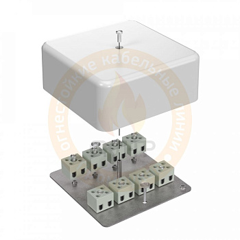 Коробка огнестойкая 40-0470-FR16.0-4 Е15-Е120 103х103х45 для кабель-канала (Промрукав), 40-0470-FR16.0-4