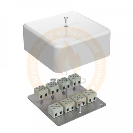 Коробка огнестойкая 40-0470-FR16.0-4 Е15-Е120 103х103х45 для кабель-канала (Промрукав), 40-0470-FR16.0-4