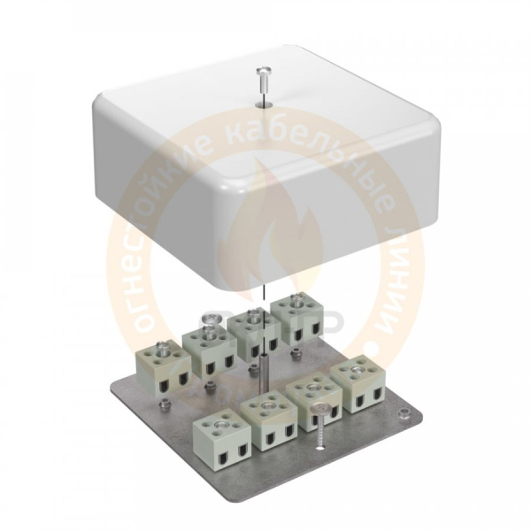 Коробка огнестойкая 40-0470-FR16.0-4 Е15-Е120 103х103х45 для кабель-канала (Промрукав), 40-0470-FR16.0-4