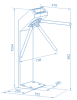 PERCo-TTR-07.1G, турникет-трипод