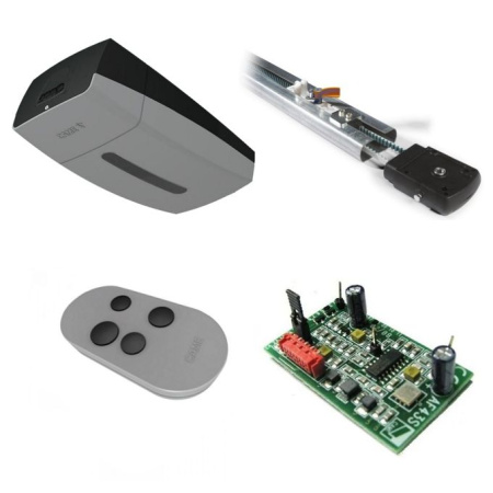 VER10DMS (3,25), Комплект автоматики для секционных ворот высотой до 3,25 м на основе привода VER10DMS (встроенный блок управления, радиоуправление, направляющий профиль)