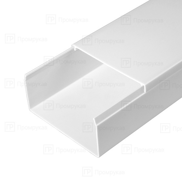 Кабель-канал 80х40 белый 2-й замок в п/э (30м/уп) (Промрукав), PR.0580401