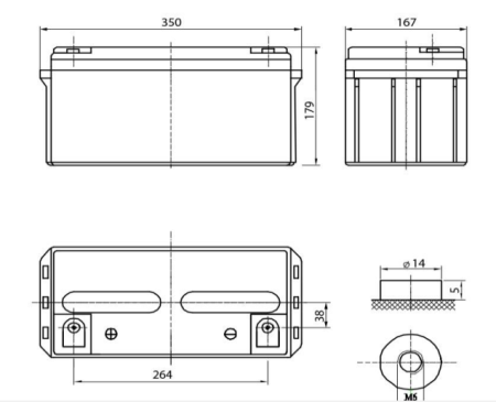 Аккумулятор DELTA DTM 1265L