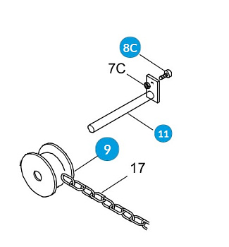119RIX008, шкив цепи CAT