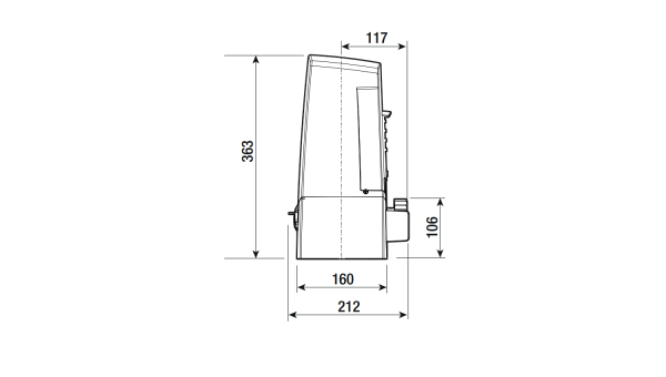801MS-0180, BXV06AGS - Привод для откатных ворот до 600 кг, встроенный блок управления ZN7