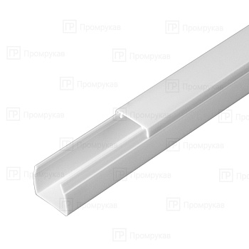Кабель-канал 16х16 белый 2-й замок в п/э (120м/уп) (Промрукав), PR.0616161