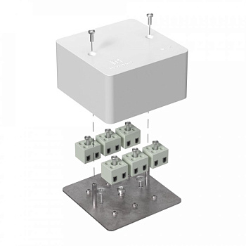 Коробка огнестойкая 40-0460-FR2.5-12 Е15-Е120 85х85х45 мм для кабель-канала RAL9003 (44 шт/кор) Промрукав