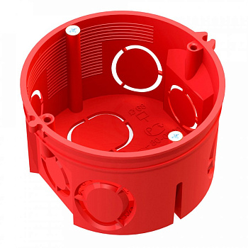 Коробка 68х42 установочная 80-0501С безгалогенная (HF) с саморезами без соединителя (245шт/кор) Промрукав, 80-0501С