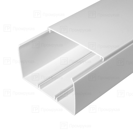 Кабель-канал 100х60 белый 2-й замок в п/э (16м/уп) (Промрукав), PR.0610061